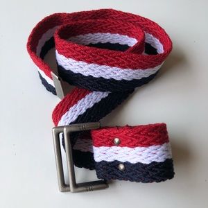 Tk red white and blue kids belt